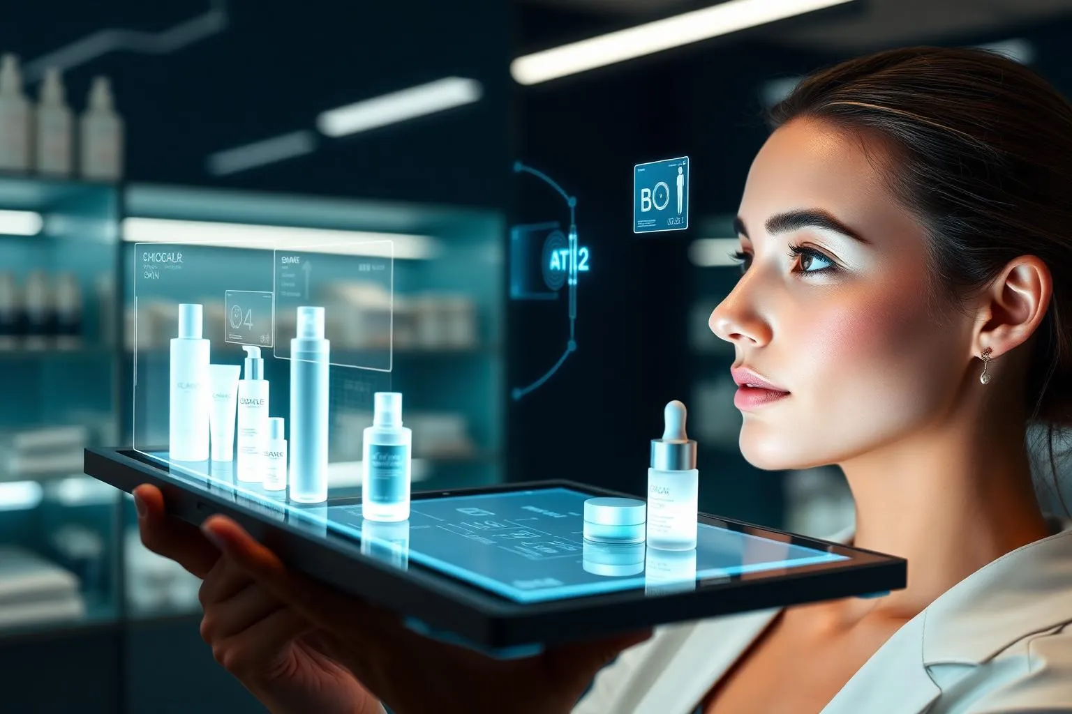 In-store AI skincare consultation