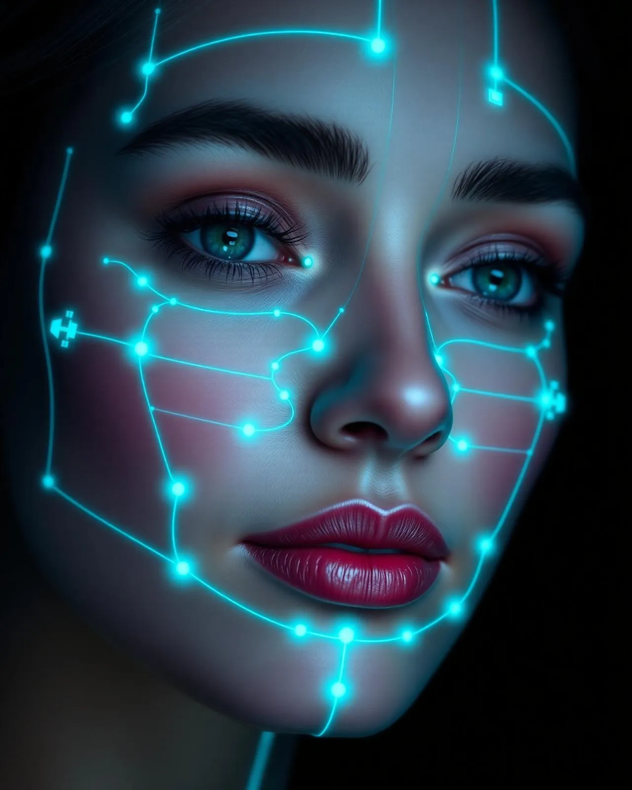 AI skin analysis visualization